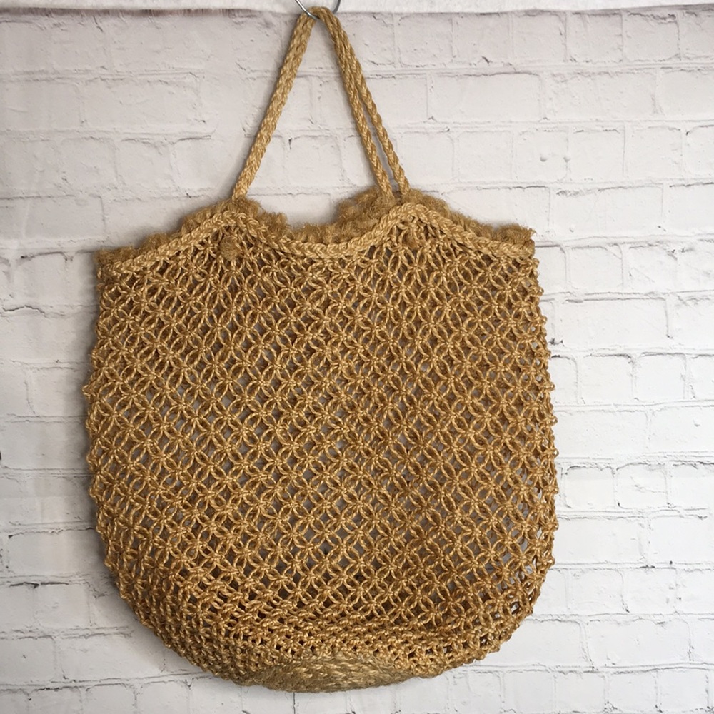 Extra Large Natural Woven Raffia/Straw Slouchy Beach Bag